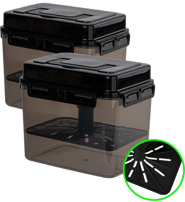 창신리빙 스마트 누름독 블랙, 5L, 2세트