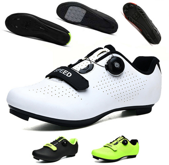 자탄 SPEED 다이얼식 평페달 로드 클릿 MTB 자전거 라이딩슈즈 사이클 자전거신발, 평페달용, 블랙, 43(270~275mm)