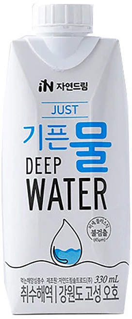 2위 - 기픈물 저스트 종이팩 해양심층수, 330ml, 18개