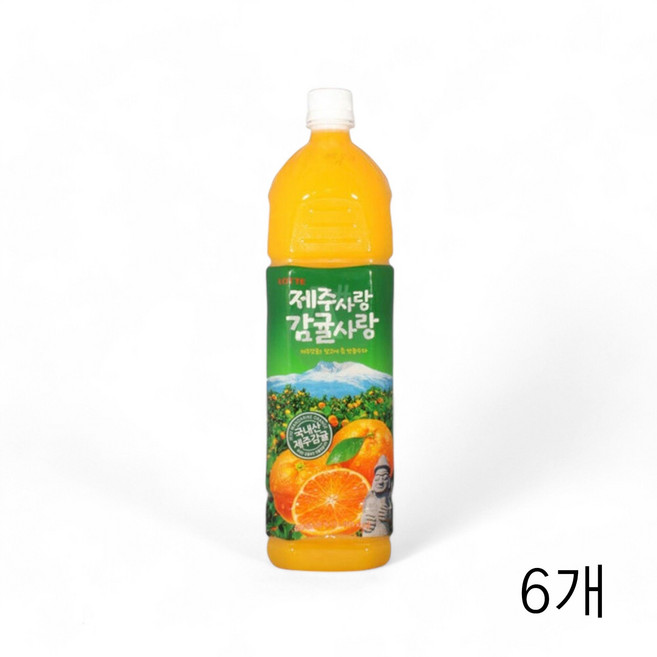 롯데 델몬트 제주사랑 감귤사랑 1.5L X 6개 과즙음료 1(개) 4969 PCS