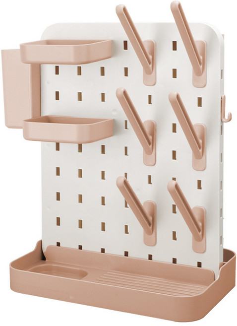 앙팡케어 더블사이드 젖병 건조대 대용량 양면 모듈 거치대, 핑크, 1개