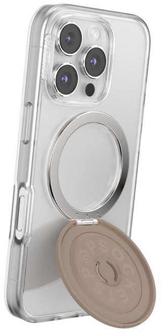 구글 픽셀 워치 안드로이드 스마트워치 킥스탠드 마그네틱 스탠드 스왑 가능한 상단 아이폰용 안전 홀더 휴대폰 및 태블릿 그립이 포함된 MagSafe용 팝소켓 그립 - 부드, MagSafe Kick-Out, Latte