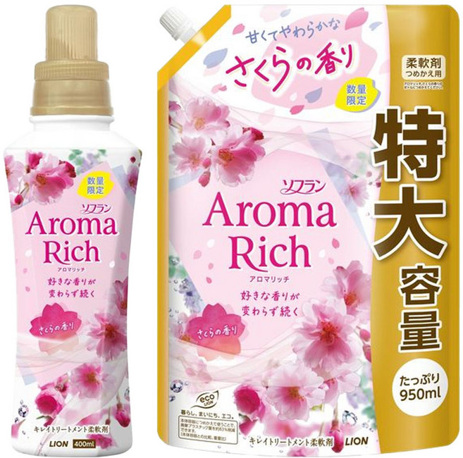 라이온 소후란 소프란 섬유유연제 본품+리필 사쿠라, 1개