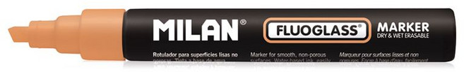MILAN 玻璃彩繪擦擦筆, 1個, 橘色, 橘色