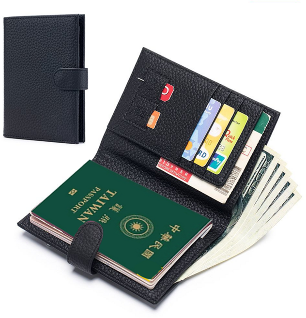 Love home RFID 皮革護照夾 多功能旅行錢包 證件保護套