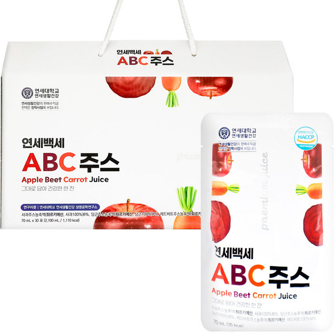 연세생활건강 연세백세 ABC 주스 30p, 2.1L, 1박스