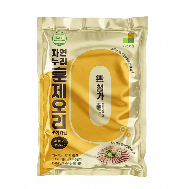자연누리 오리고기 훈제 슬라이스 무항생제 무첨가, 400g, 2개