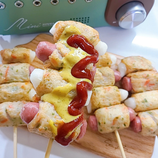 수제어묵 소떡소떡 4개세트 통영청정어묵 흰살생선살만 사용 무밀가루 무방부제 무보존제 당일생산