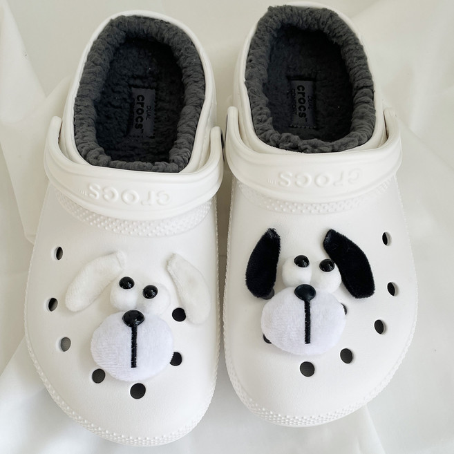 [그립] 겨울 신발 꾸미기 악세서리 강아지얼굴 파츠 8P세트