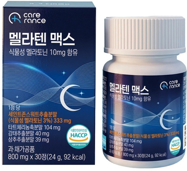 케어란스 식물성 멜라토닌 10mg 함유 멜라텐 맥스 24g, 1개, 30정