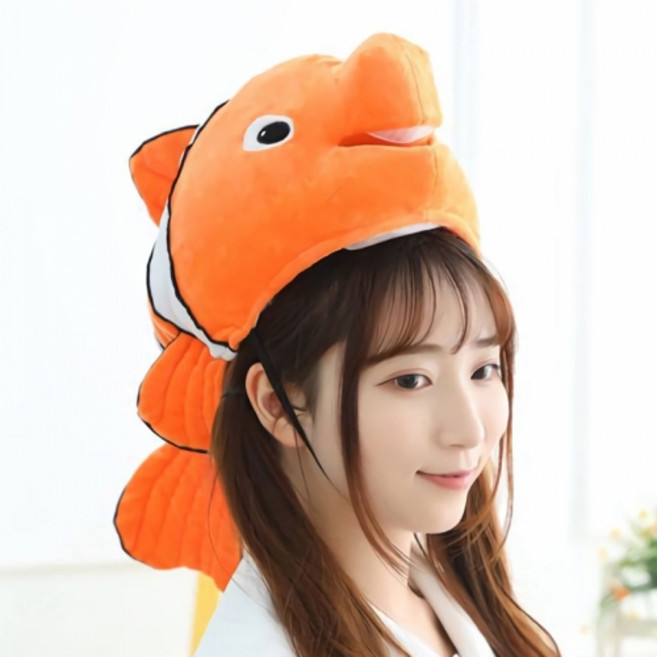 [파티팡]큐티 후드모자 [열대어] 오렌지 _partypang