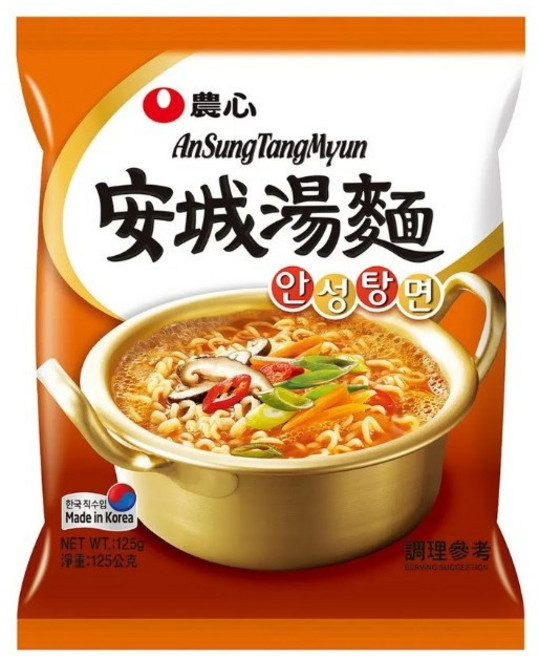 農心 安城湯麵 125g 韓國泡麵, 1個