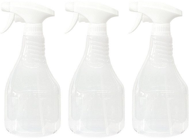 국내산 고급 가정용 안개분사 스프레이 분무기 반투명 뿌리개 공병 750ml, 3개