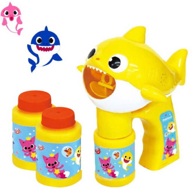 [위니코니] 핑크퐁 아기상어 멜로디 자동 버블건 유아 어린이 비눗방울, 상세 설명 참조, 1개