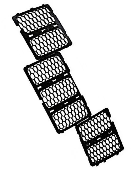 Yait 1set 블랙 메쉬 그릴 인서트 키트 전면 그릴 커버 Jeep Grand Cherokee 2014-2016 용 ABS 플라스틱, 02 검정색