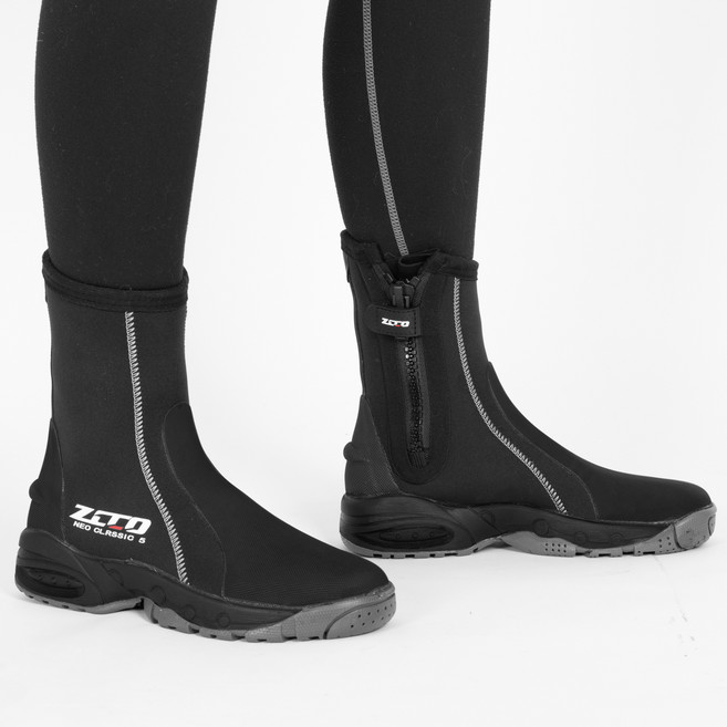 잠수부츠 잠수화 5MM 야외비치 아쿠아슈즈 미끄럼방지 내마모성 잠수화, 235, 블랙