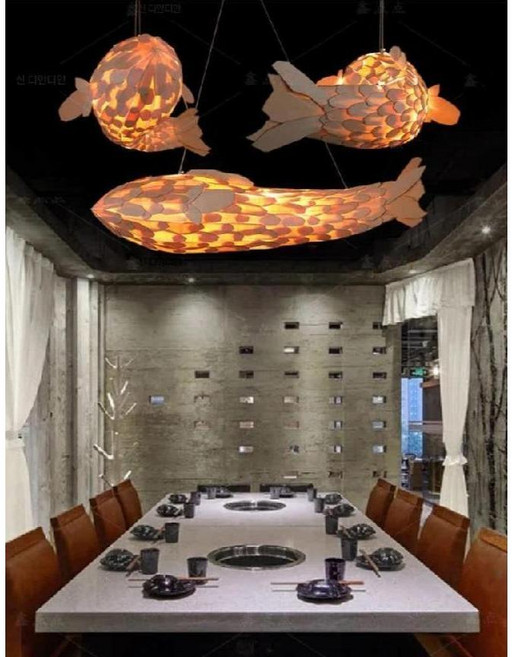 이자카야 조명 물고기등 일본등 물고기 인테리어 술집 일식집, 60cm