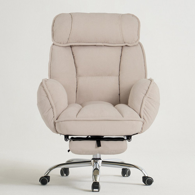 슬리핑 리클라이너 침대형의자 게이밍 개인방송 사무실 컴퓨터 책상 무중력의자, 소프트베이지