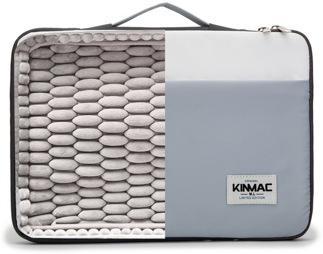 킨맥 노트북 파우치 가방 케이스 15인치 16인치 맥북 프로 에어 슬리브 M1 M2 M3 그램 갤럭시북, 투톤그레이, 1개