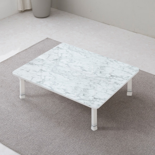 이반가구 접이식 칼라테이블 4단높이조절다리 좌식 다용도 책상 공부상 다과상 티테이블 사이드테이블, 1000x800, 비앙코화이트