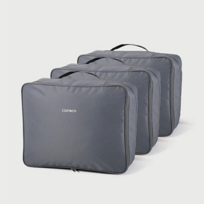 코지앤코 이불압축파우치 XXL 3개 세트 압축팩 패딩 정리 의류 여행, XXL_차콜그레이_3개, 1세트