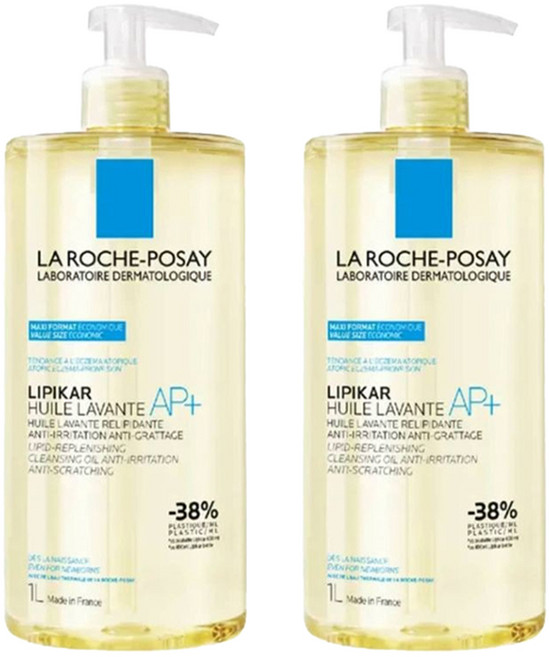 라로슈포제 리피카 윌 라방 AP+ 클렌징 오일, 2개, 1L