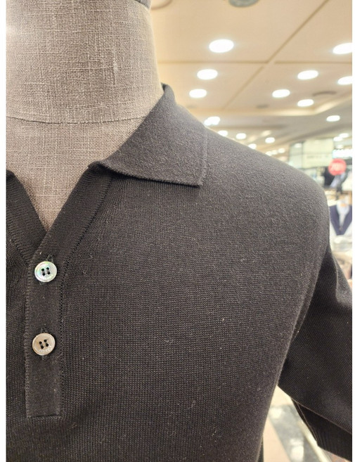 NC불광점 레노마 # CA 오픈 버튼형 T에리 반소매 니트RLUSW1-004-BK