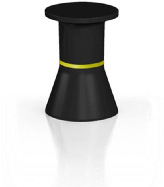 TOOU 스탬프 컬러링1 원형 미니테이블 겸 스툴 -1677, 블랙/화이트