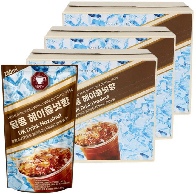 프리미엄 파우치 커피 음료 헤이즐넛향 아메리카노, 30개, 230ml