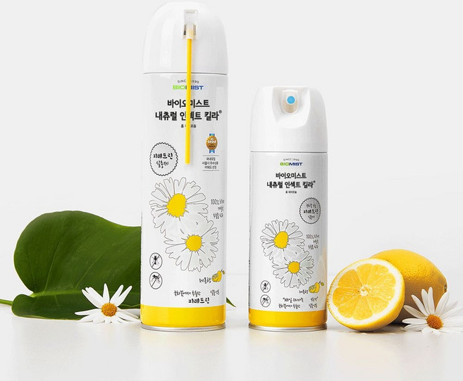 [바이오미스트] 휴대용 국화꽃성분 살충제 내츄럴인섹트킬라 - 300ml 레몬향 / 좀벌레 모기 파리 먼지다듬이, [바이오미스트] 휴대용 국화꽃성분 살충제 내츄럴인섹트킬