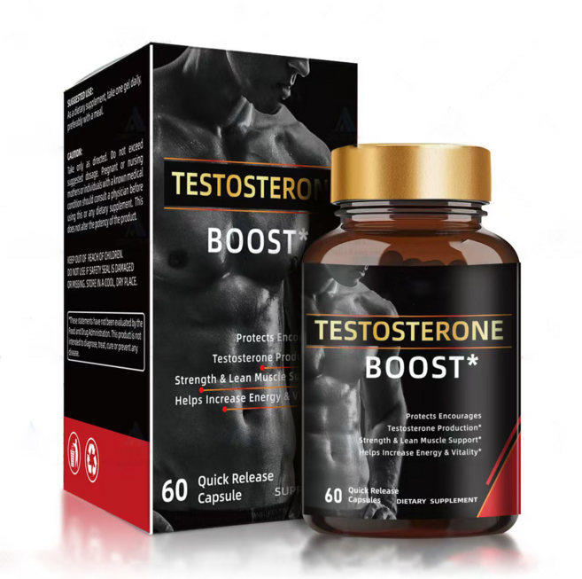 남성 건강과 활력 증진에 도움을 주는 테스토스테론 보충제 캡슐형, 1개, 60정