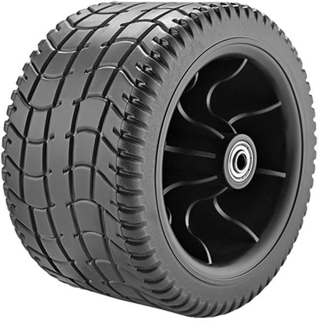 웨건바퀴 교체 휠 부품 블랙 캠핑웨건 두꺼운 확장형 울트라, 1개, 4. 8인치 오프로드 블랙 휠