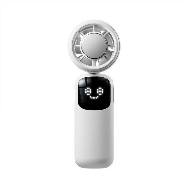 PYHO 휴대용 에어컨 선풍기 반도체 냉각 넥선풍기 접이식 저소음 손풍기, 화이트, F9