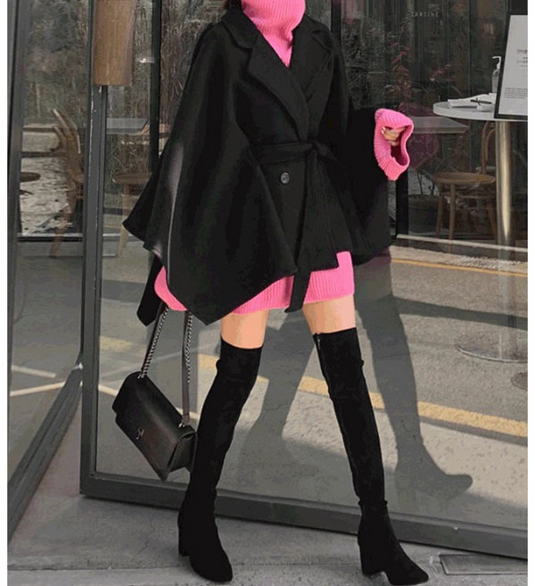 떳다그녀 프리트 케이프 망토