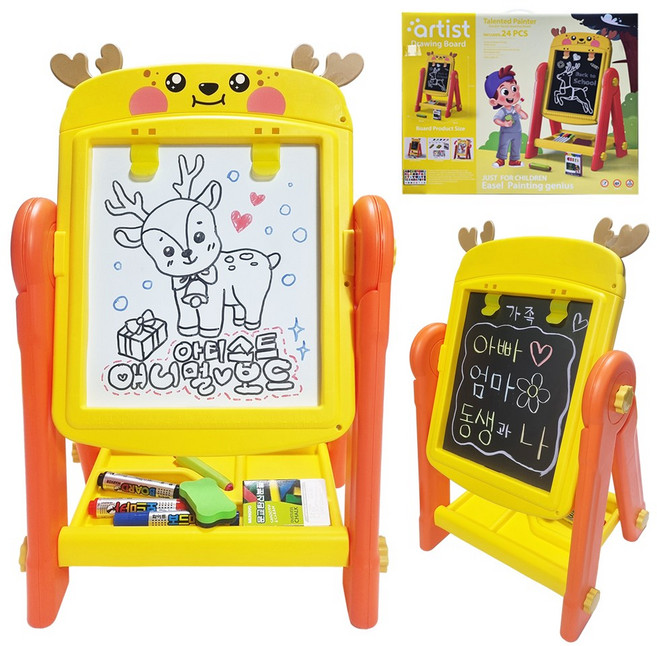 아티스트 애니멀 보드 (사슴) 양면보드, 1개