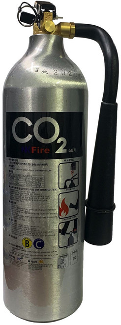 2.3kg 이산화탄소 알루미늄 CO2소화기 한국산, 1개