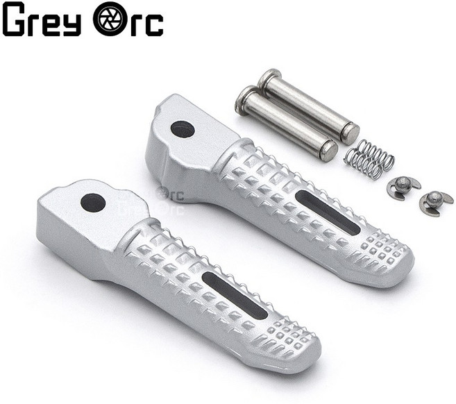 블랙 크롬 풋 액세서리 2019- BMW 호환 발받침 S1000RR 페달 오토바이 M1000RR 페그 - 후면, Silver