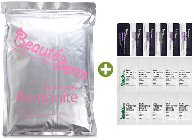 보떼덤 벤토나이트 모델링 마스크팩 1kg+35ml 베스트샘플 진정 피지 노페물 제거, 1개, 1개입