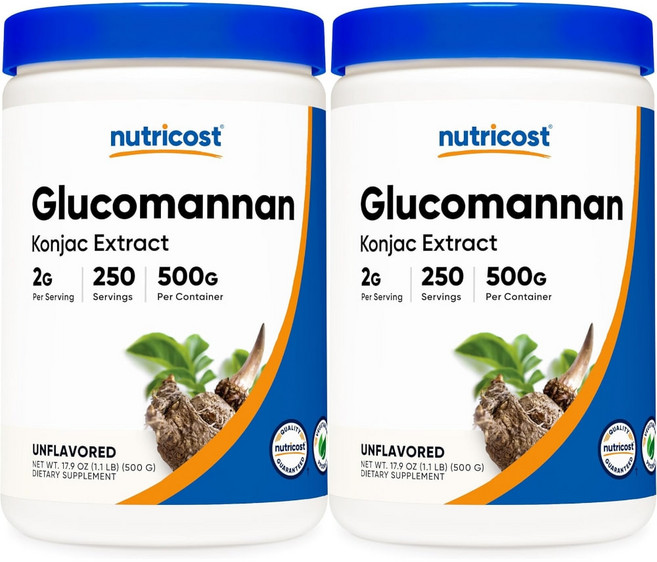 뉴트리코스트 고흡수 글루코만난 곤약 파우더, 2개, 500g