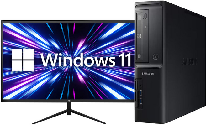 삼성 컴퓨터 데스크탑 i5 i7 사무용 주식용 인강용 PC 본체 SSD장착 윈도우 11 LED 모니터 세트, 01 실속형, WIN11 Home, 256GB, 8GB, 01 본체만
