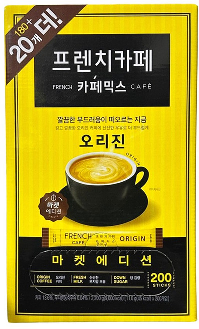남양 프렌치카페 카페믹스 오리진 800T(200T), 11.1g, 200개입, 4개
