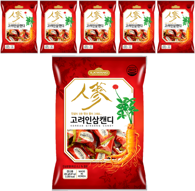 일광제과 고려인삼캔디, 6개, 280g