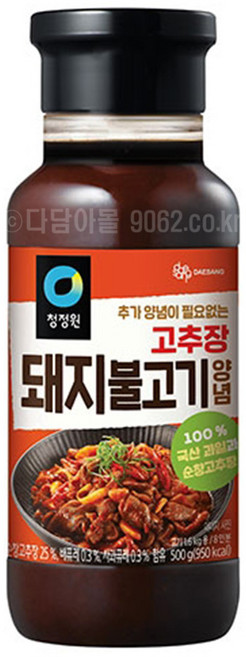 청정원 고추장 돼지불고기 양념, 500g, 1개
