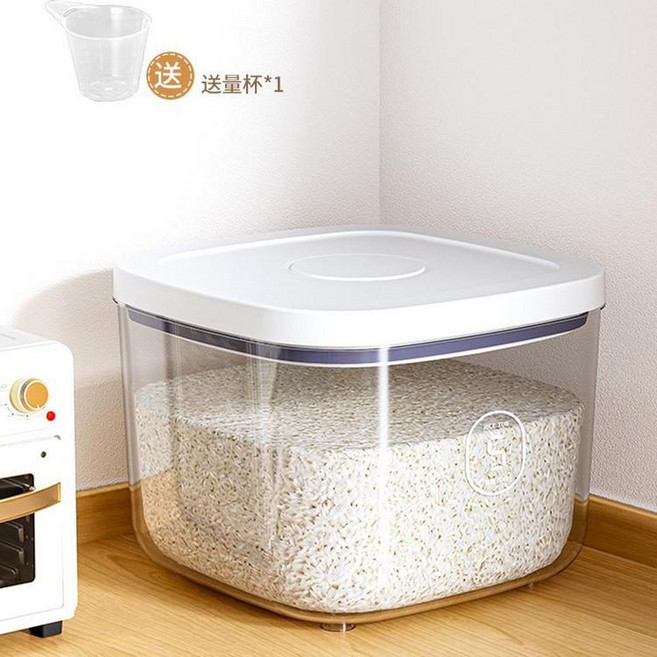 華寶家居 防潮米桶, 5kg - 負壓真空米桶 送量杯 約10斤米, 1個