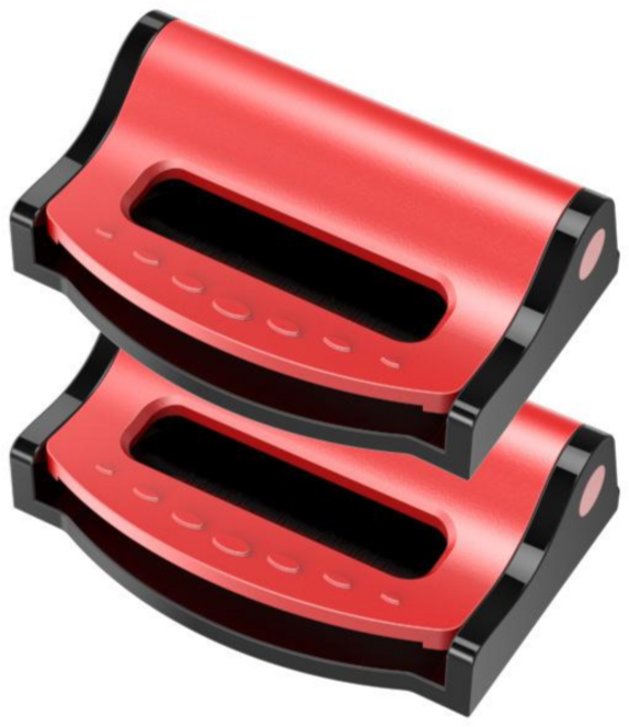 롤링페이퍼 차량용 밸트 버클 안전벨트 클립 안전벨트 고정스토퍼, 2개, 레드(무광)