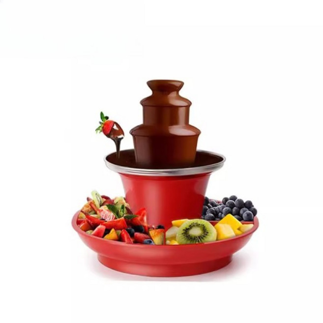 3층 초콜릿 분수 기계 멜팅 타워 폭포 용암 미국 표준 이동식, 1개, 02 European 220V