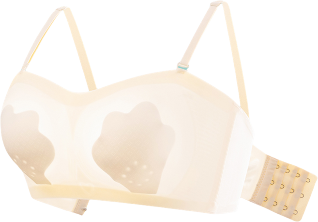 여름 프리미엄 수딩 심리스브라 노와이어 가슴작아보이는 가슴 압박브라 끈없는브라 M~2XL(40-80KG)