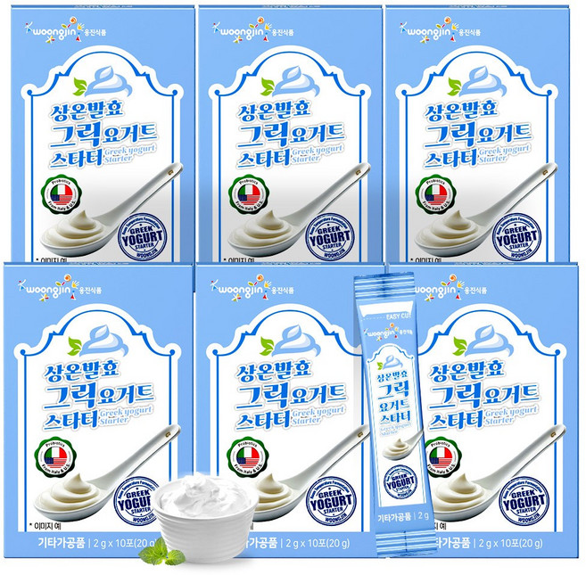 웅진식품 무첨가 상온발효 그릭요거트 스타터 20종유산균 파우더 분말, 60개, 2g