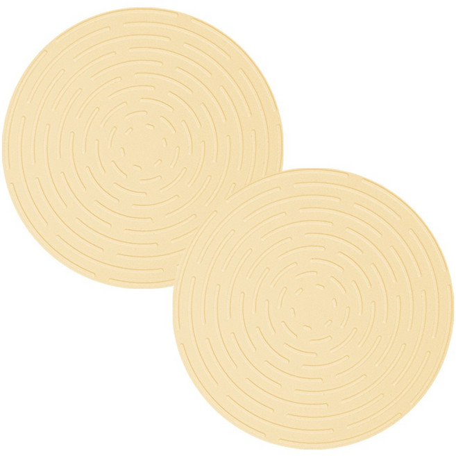 더하리 국산 실리콘 인덕션 보호매트 (1+1), 버터옐로우 20cm, 2개