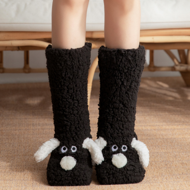 딜라이트홈 도그 플러피 수면양말 보온양말 잠옷양말